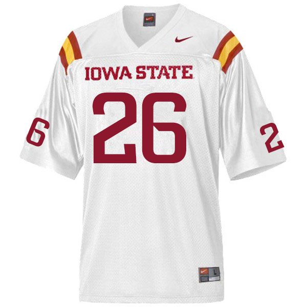 Iowa State Cyclones Men's #26 Micheal Tweten Nike NCAA Authentic White College Stitched Football Jersey UR42T30WT